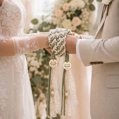 Personalized Woven Handfasting Cord, Celtic Wedding Unity Rope, Tie The Knot - personalized wedding handfasting cord main