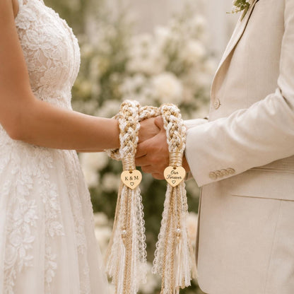 Personalized Woven Handfasting Cord, Celtic Wedding Unity Rope, Tie The Knot - personalized wedding handfasting cord main