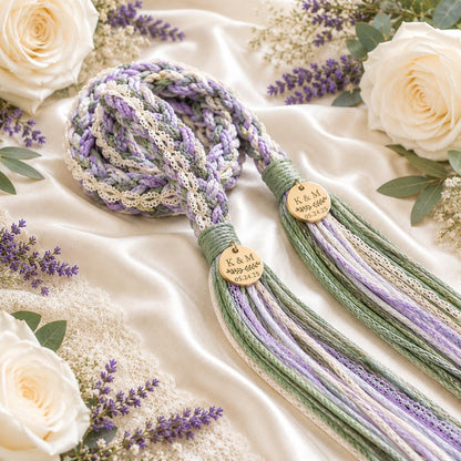 Personalized Woven Handfasting Cord, Celtic Wedding Unity Rope, Tie The Knot - personalized wedding handfasting cord main