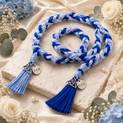 Personalized Woven Handfasting Cord, Celtic Wedding Unity Rope, Tie The Knot - personalized wedding handfasting cord main
