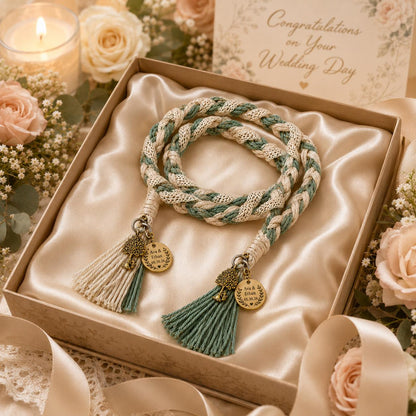 Personalized Woven Handfasting Cord, Celtic Wedding Unity Rope, Tie The Knot Ceremony Keepsake – size and style reference