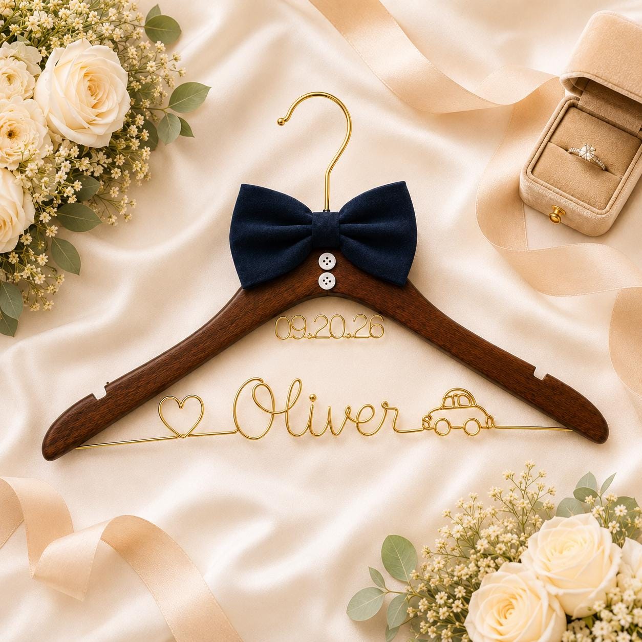 Personalized Groom Suit Hanger with Custom Name - BOYOGO personalized gift