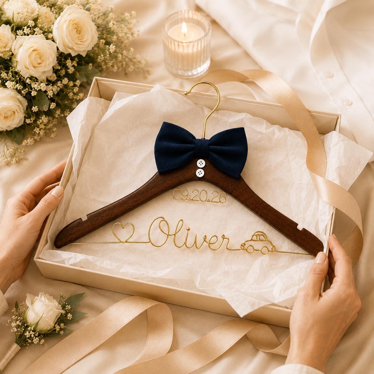 Personalized Groom Suit Hanger with Custom Name - BOYOGO personalized gift