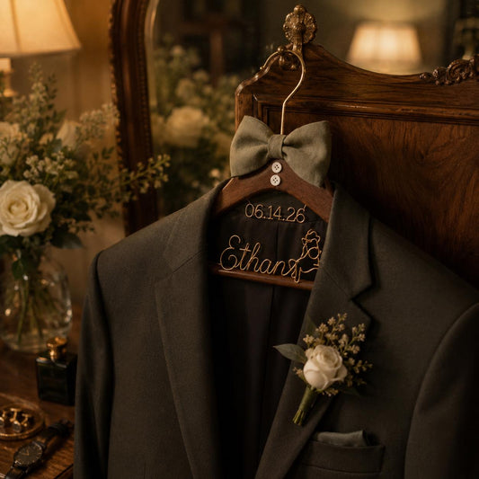Personalized Groom Suit Hanger with Custom Name - BOYOGO personalized gift main image