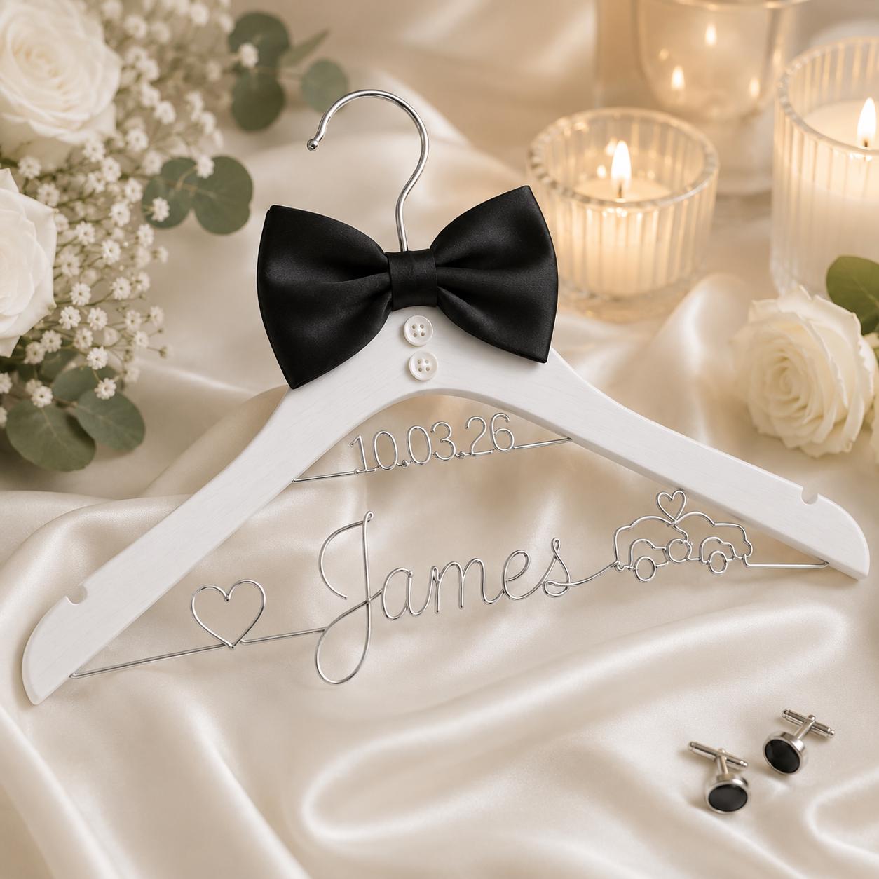 Personalized Groom Suit Hanger with Custom Name - BOYOGO personalized gift