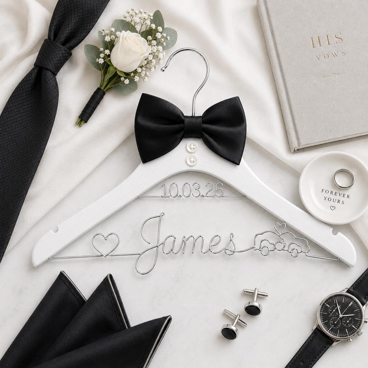 Personalized Groom Suit Hanger with Custom Name - BOYOGO personalized gift