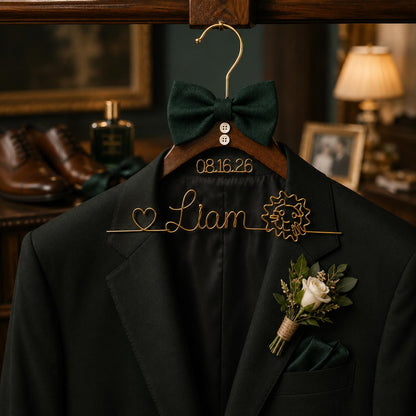 Personalized Groom Suit Hanger with Custom Name - BOYOGO personalized gift main image