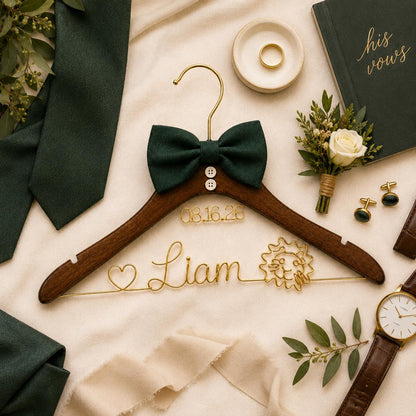 Personalized Groom Suit Hanger with Custom Name – alternate product view