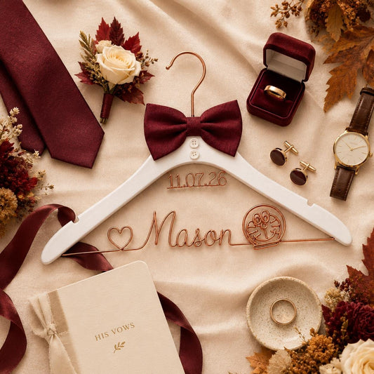 Personalized Groom Suit Hanger with Custom Name - BOYOGO personalized gift main image
