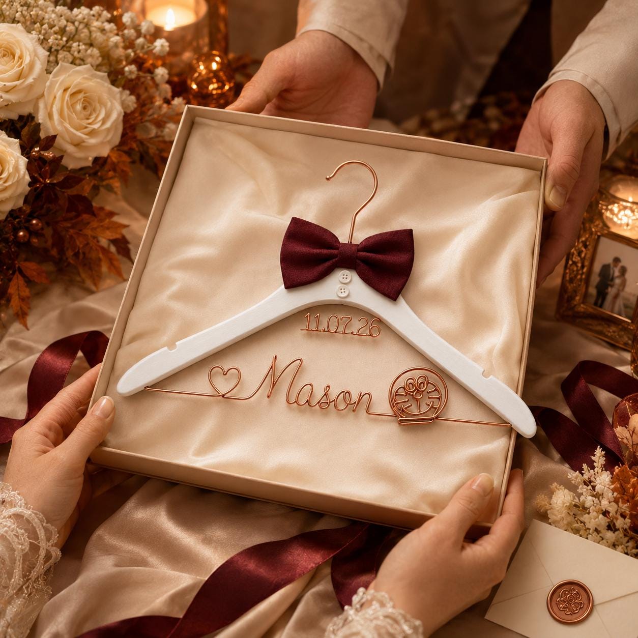 Personalized Groom Suit Hanger with Custom Name - BOYOGO personalized gift