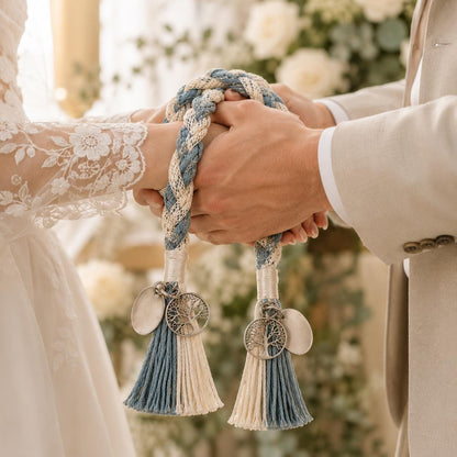 Personalized Woven Handfasting Cord, Celtic Wedding Unity Rope, Tie The Knot - personalized wedding handfasting cord main