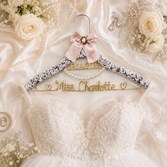 Personalized Bridal Hanger with Wire Name - BOYOGO personalized gift
