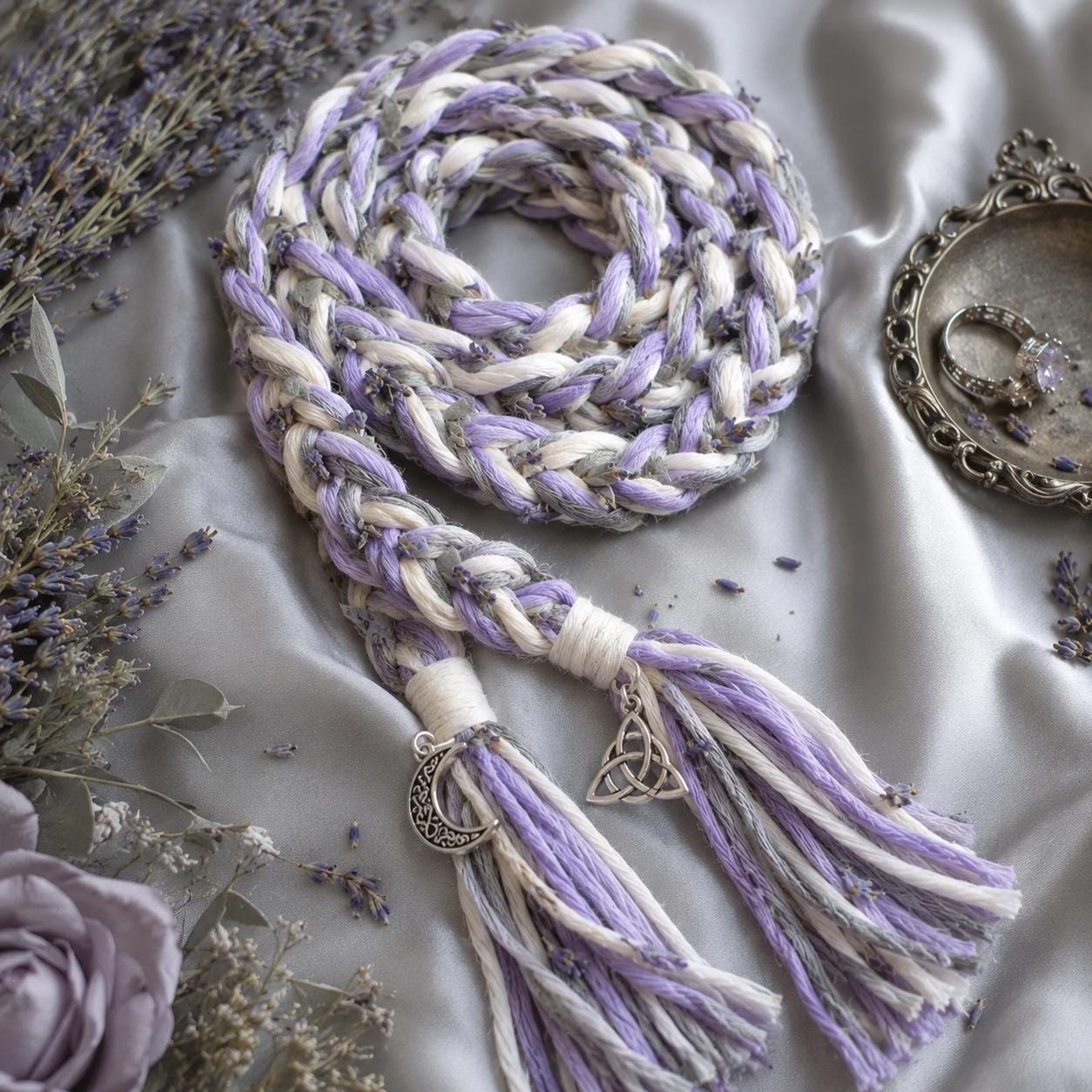 Personalized Handfasting Cord for Wedding Ceremony, Custom Braided Unity Keepsake Wedding Gift