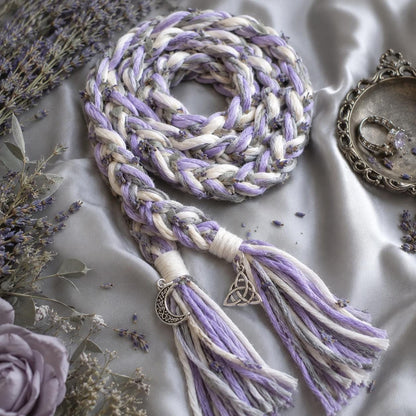 Personalized Handfasting Cord for Wedding Ceremony, Custom Braided Unity Keepsake Wedding Gift – material and finish detail