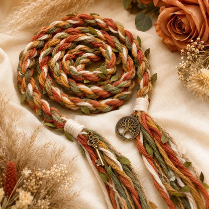 Personalized Handfasting Cord for Wedding Ceremony, Custom Braided Unity - personalized wedding handfasting cord main product