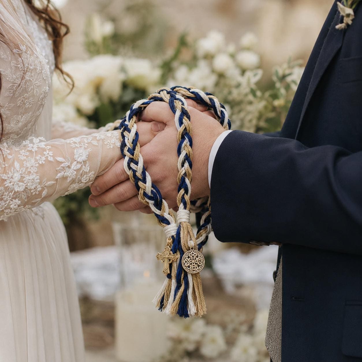Personalized Woven Handfasting Cord, Celtic Wedding Unity Rope, Tie The Knot Ceremony Keepsake