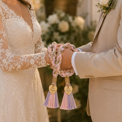 Personalized Woven Handfasting Cord, Celtic Wedding Unity Rope, Tie The Knot - personalized wedding handfasting cord main