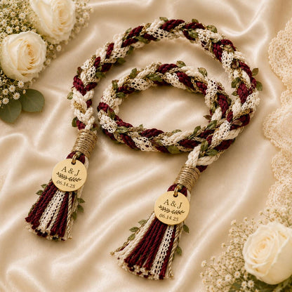 Personalized Woven Handfasting Cord, Celtic Wedding Unity Rope, Tie The Knot - personalized wedding handfasting cord main