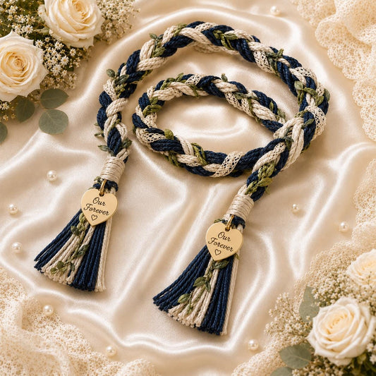 Personalized Woven Handfasting Cord, Celtic Wedding Unity Rope, Tie The Knot Ceremony Keepsake
