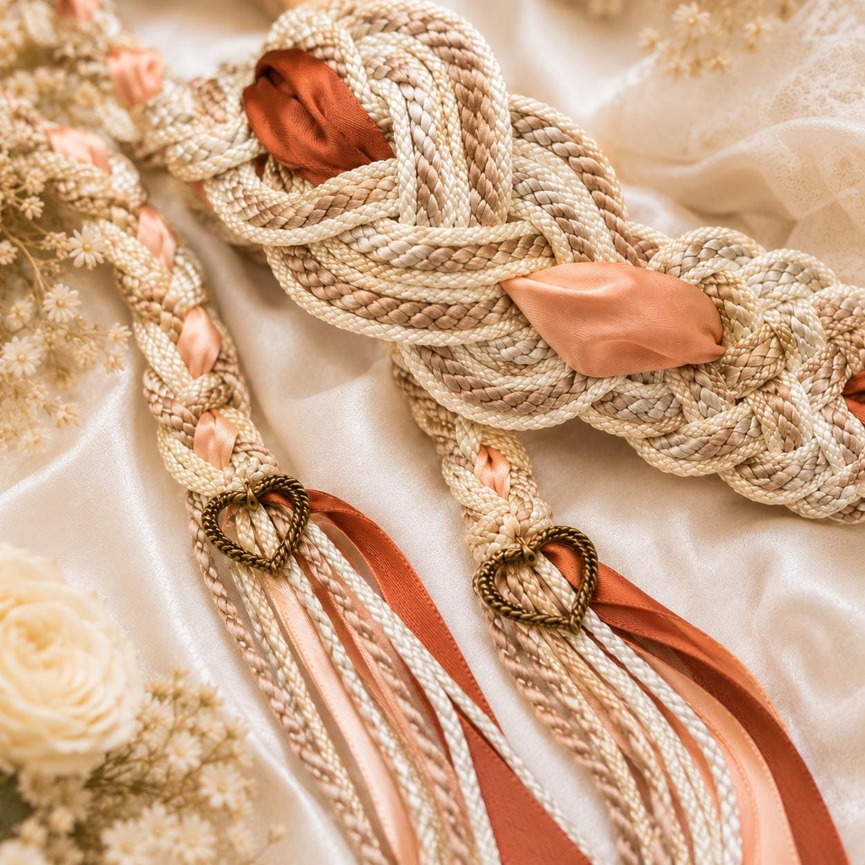 Personalized Woven Handfasting Cord, Celtic Wedding Unity Rope, Tie The Knot Ceremony Keepsake