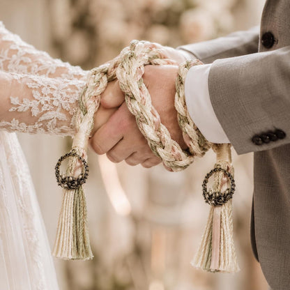 Personalized Woven Handfasting Cord, Celtic Wedding Unity Rope, Tie The Knot - personalized wedding handfasting cord main