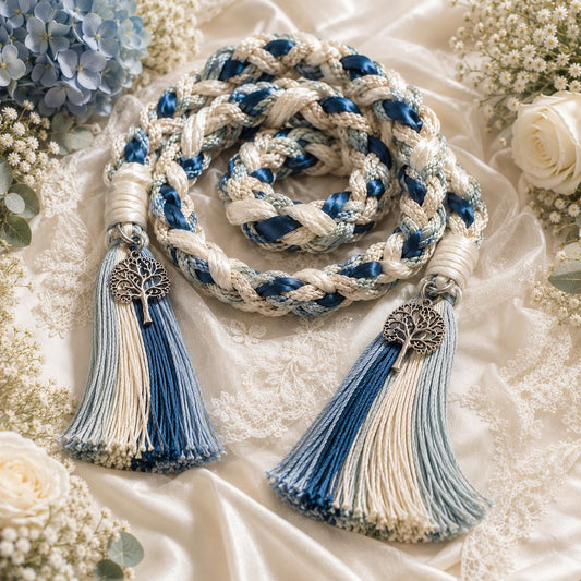 Personalized Woven Handfasting Cord, Celtic Wedding Unity Rope, Tie The Knot Ceremony Keepsake