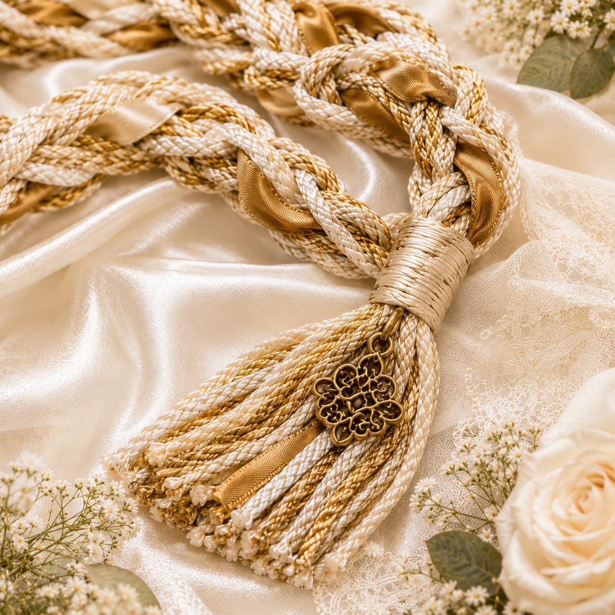 Personalized Woven Handfasting Cord, Celtic Wedding Unity Rope, Tie The Knot Ceremony Keepsake