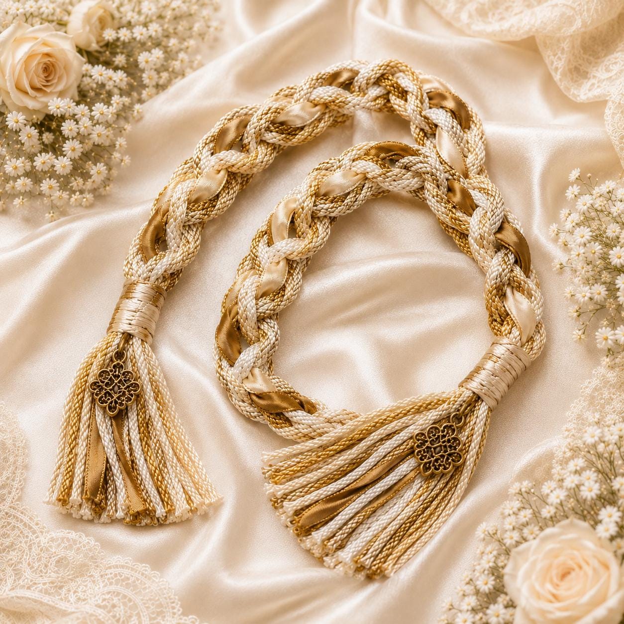 Personalized Woven Handfasting Cord, Celtic Wedding Unity Rope, Tie The Knot Ceremony Keepsake