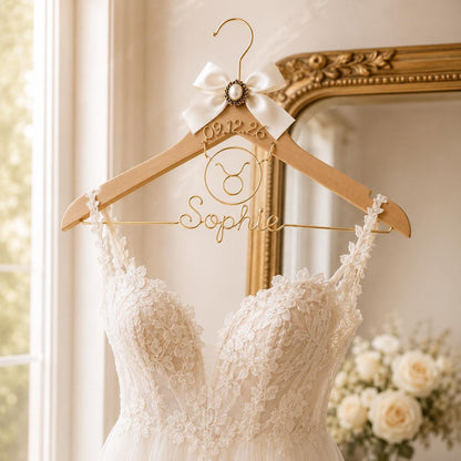 Personalized Zodiac Wedding Hanger - BOYOGO personalized gift main image