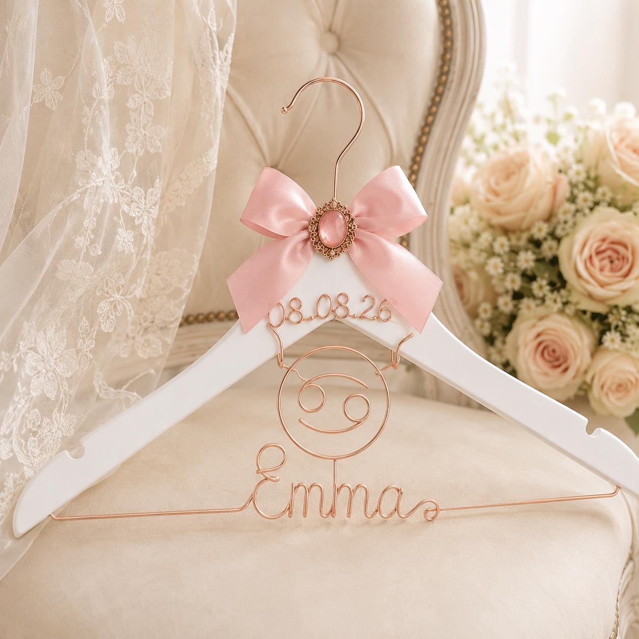 Personalized Zodiac Wedding Hanger - BOYOGO personalized gift