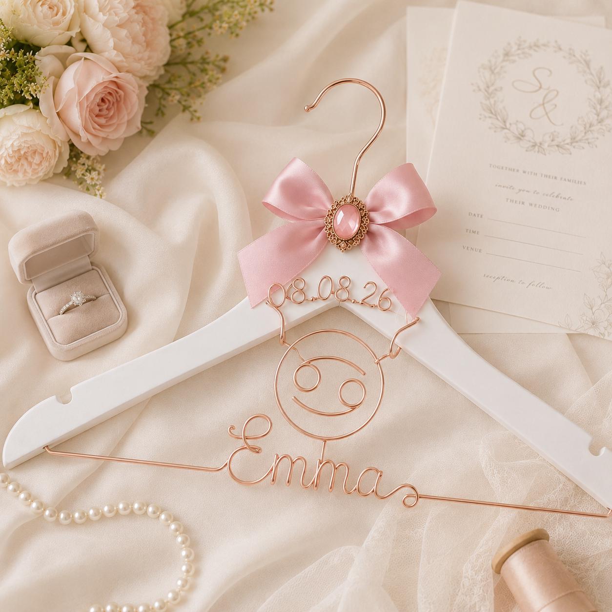 Personalized Zodiac Wedding Hanger - BOYOGO personalized gift