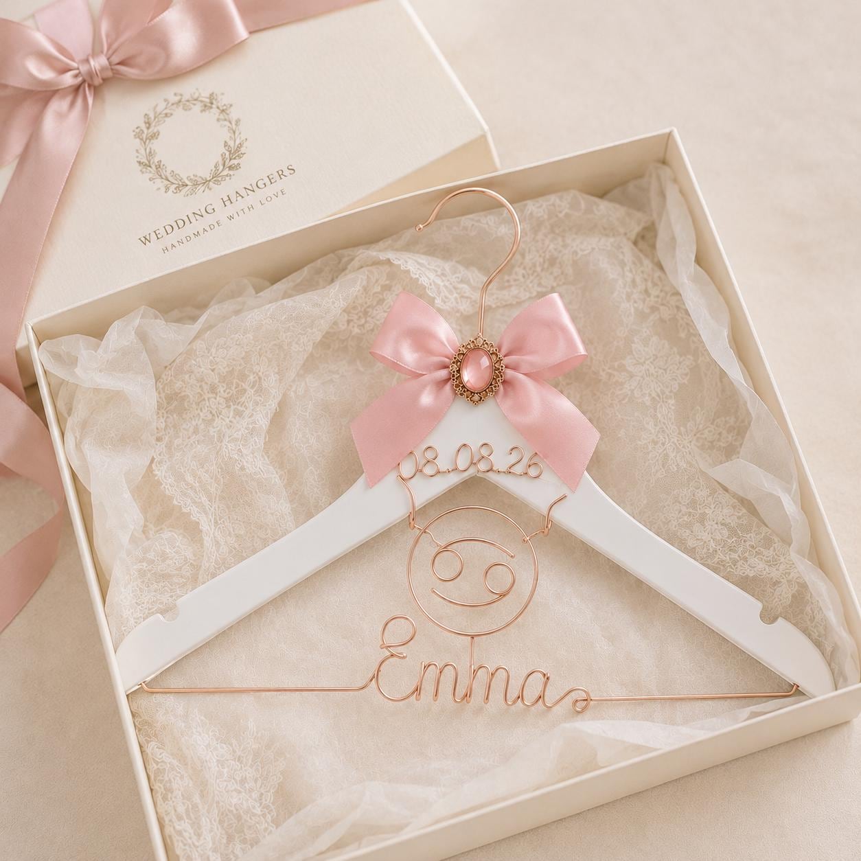 Personalized Zodiac Wedding Hanger - BOYOGO personalized gift