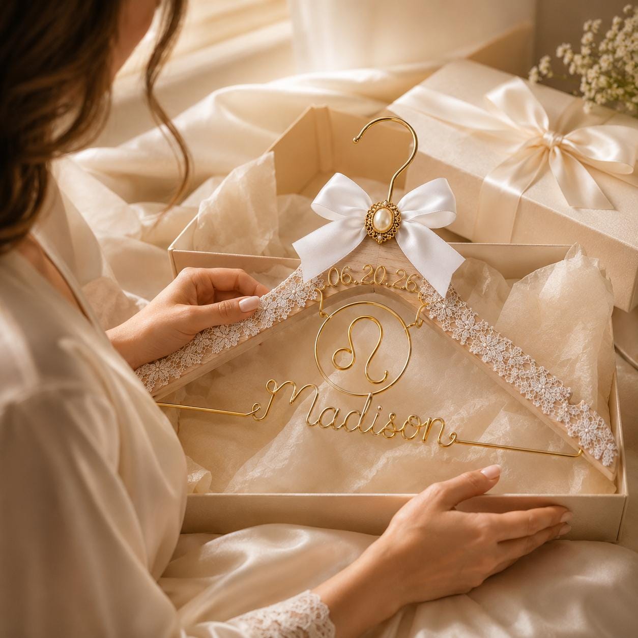 Personalized Zodiac Wedding Hanger - BOYOGO personalized gift