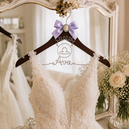 Personalized Zodiac Wedding Hanger - BOYOGO personalized gift main image