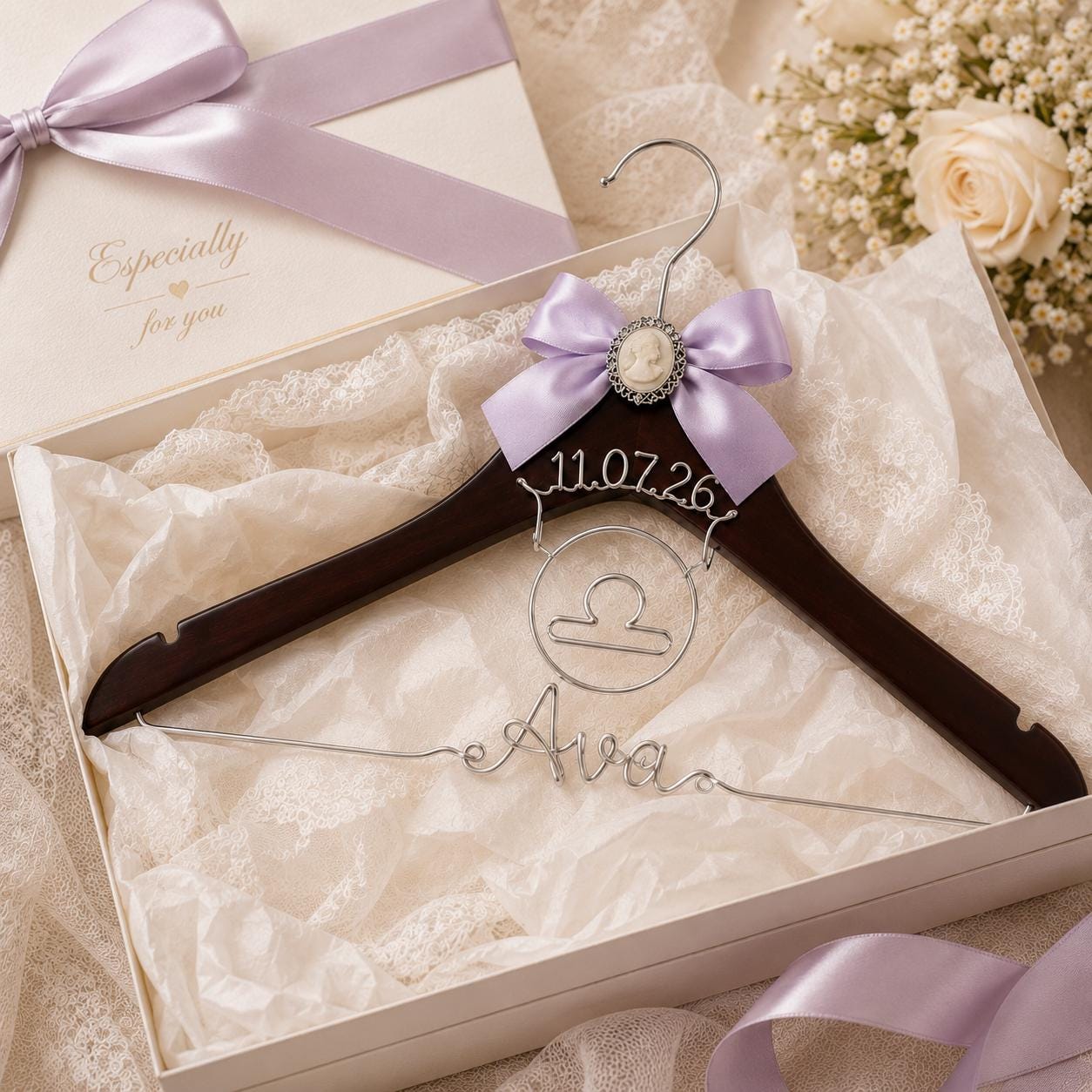 Personalized Zodiac Wedding Hanger - BOYOGO personalized gift