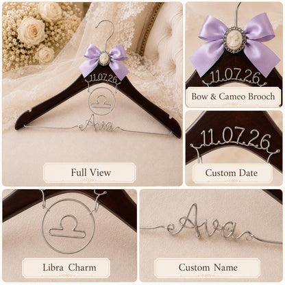 Personalized Zodiac Wedding Hanger – additional product view