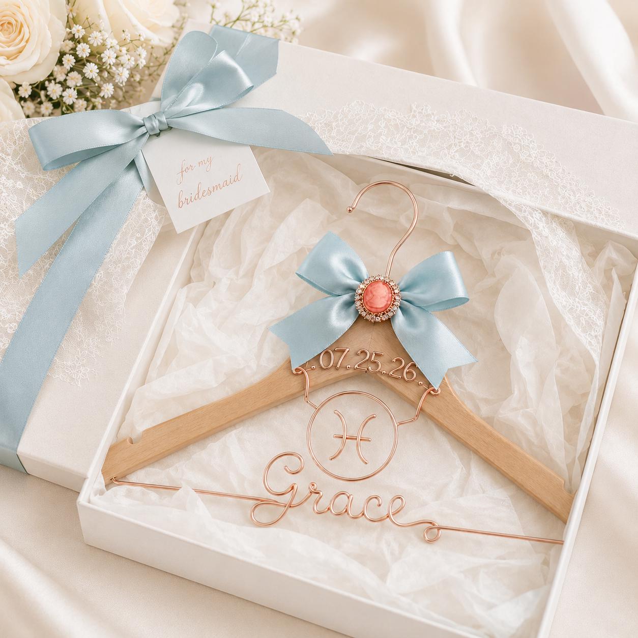 Personalized Zodiac Wedding Hanger - BOYOGO personalized gift