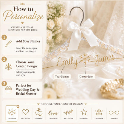 Personalized Bridal Hanger with Wire Name – additional product detail 9