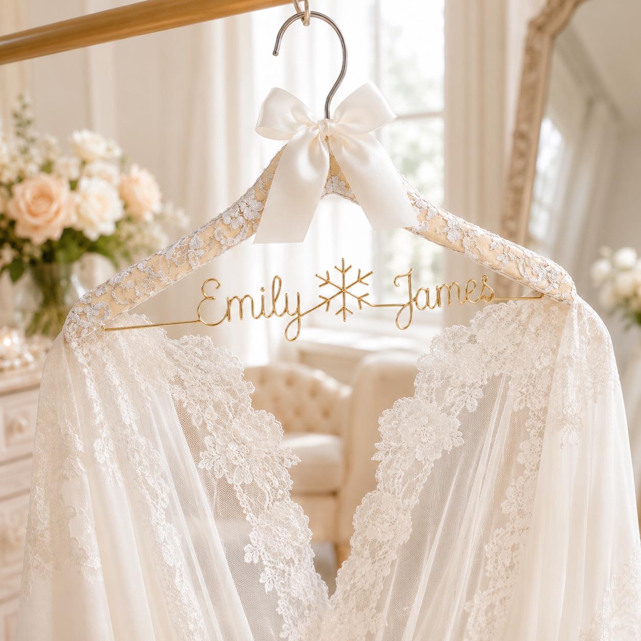 Personalized Bridal Hanger with Wire Name - BOYOGO personalized gift