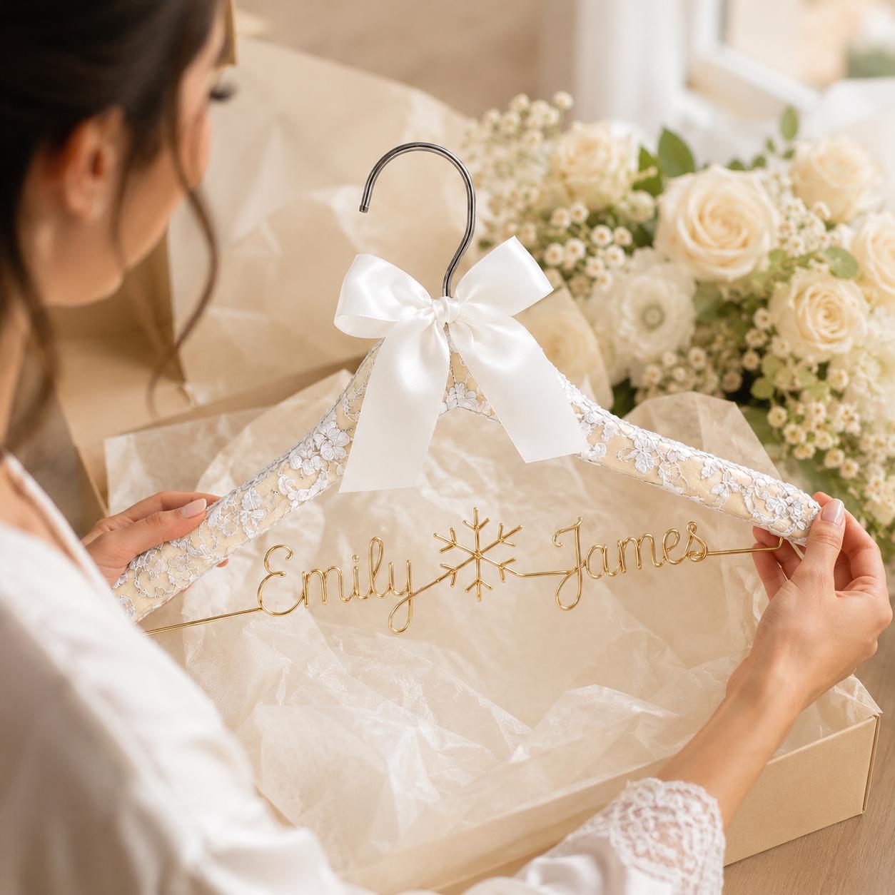 Personalized Bridal Hanger with Wire Name - BOYOGO personalized gift