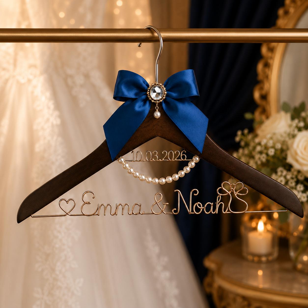 Personalized Bridal Hanger with Wire Name - BOYOGO personalized gift main image