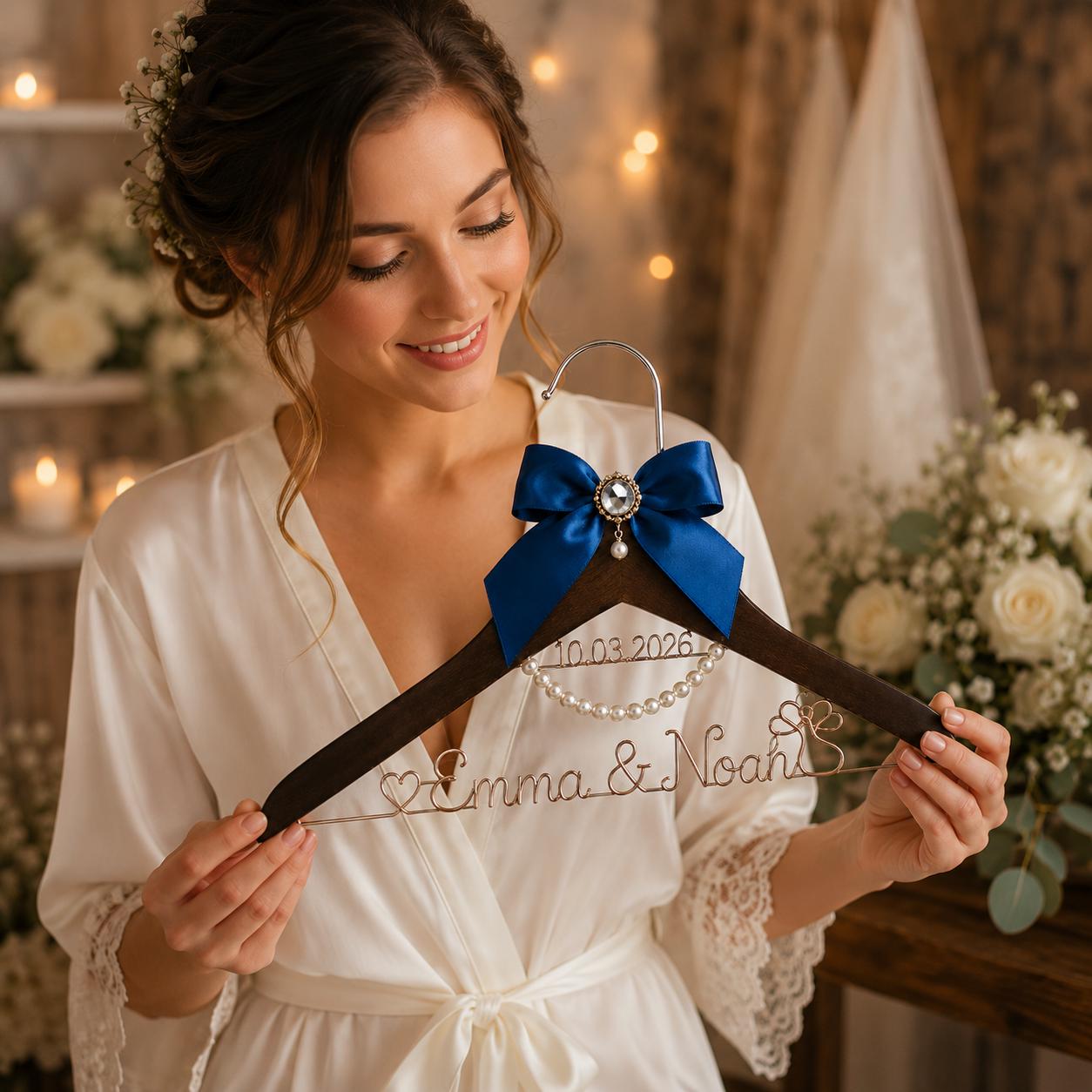 Personalized Bridal Hanger with Wire Name - BOYOGO personalized gift