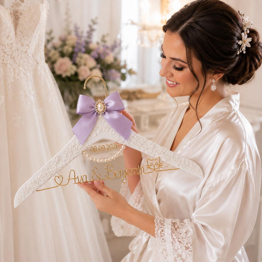 Personalized Bridal Hanger with Wire Name - BOYOGO personalized gift main image