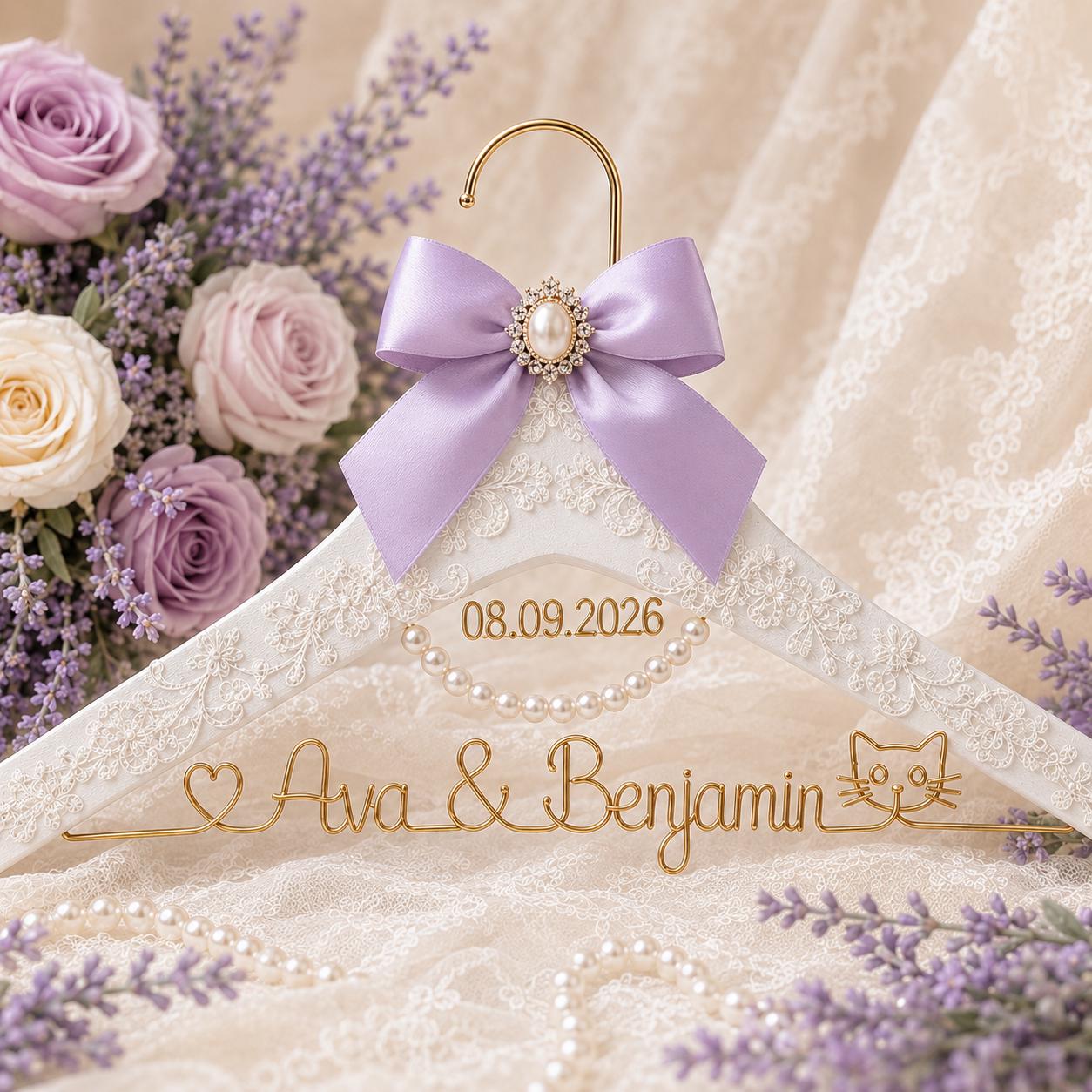 Personalized Bridal Hanger with Wire Name - BOYOGO personalized gift