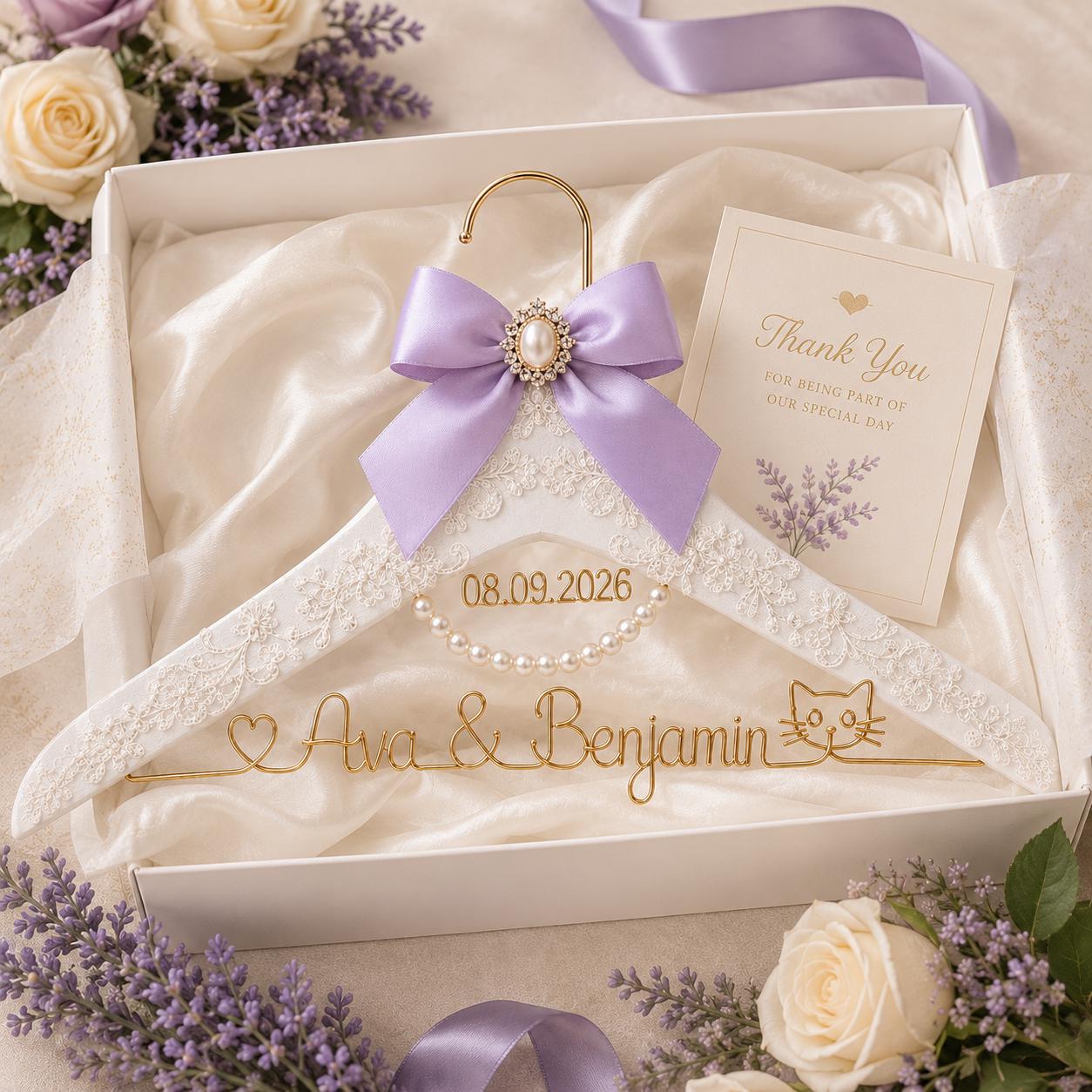 Personalized Bridal Hanger with Wire Name - BOYOGO personalized gift