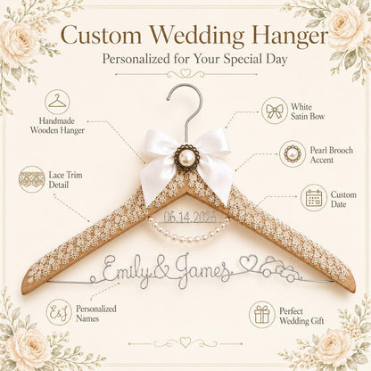 Personalized Bridal Hanger with Wire Name – additional product view