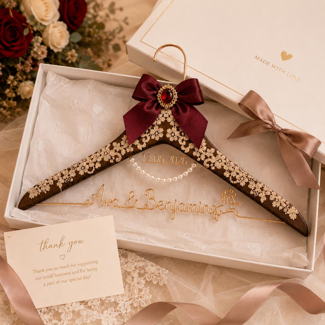 Personalized Bridal Hanger with Wire Name - BOYOGO personalized gift