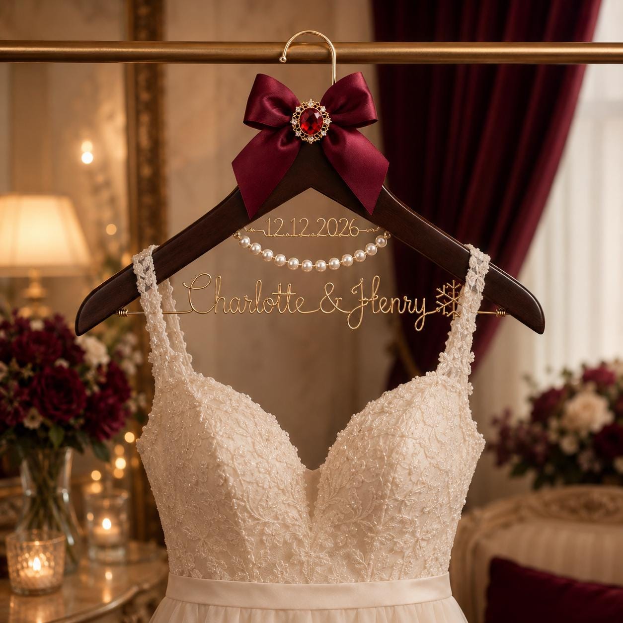Personalized Bridal Hanger with Wire Name - BOYOGO personalized gift main image