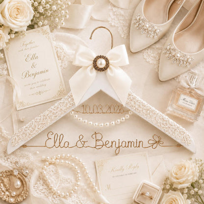 Personalized Bridal Hanger with Wire Name – alternate product view