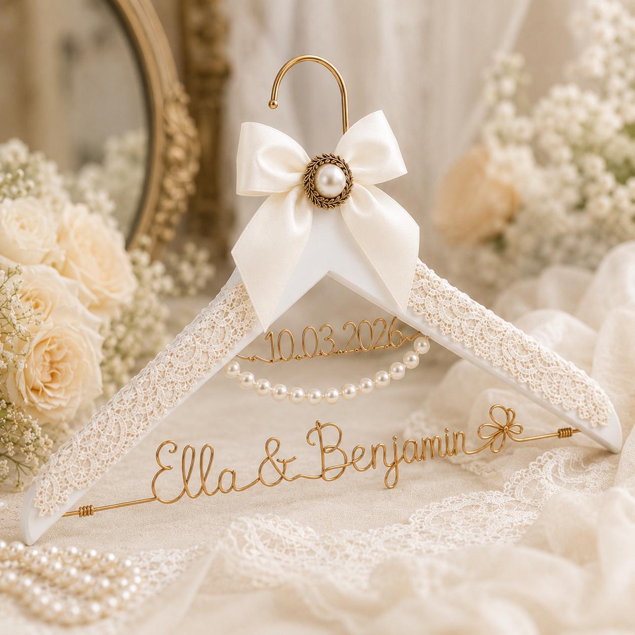 Personalized Bridal Hanger with Wire Name - BOYOGO personalized gift